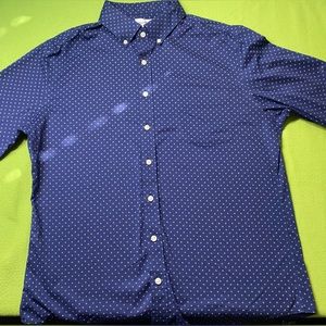L LONG SLEEVE BUTTON UP navy blue *AS IS* ✨‼️bundle and save more ✨‼️
